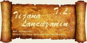 Tijana Lančužanin vizit kartica